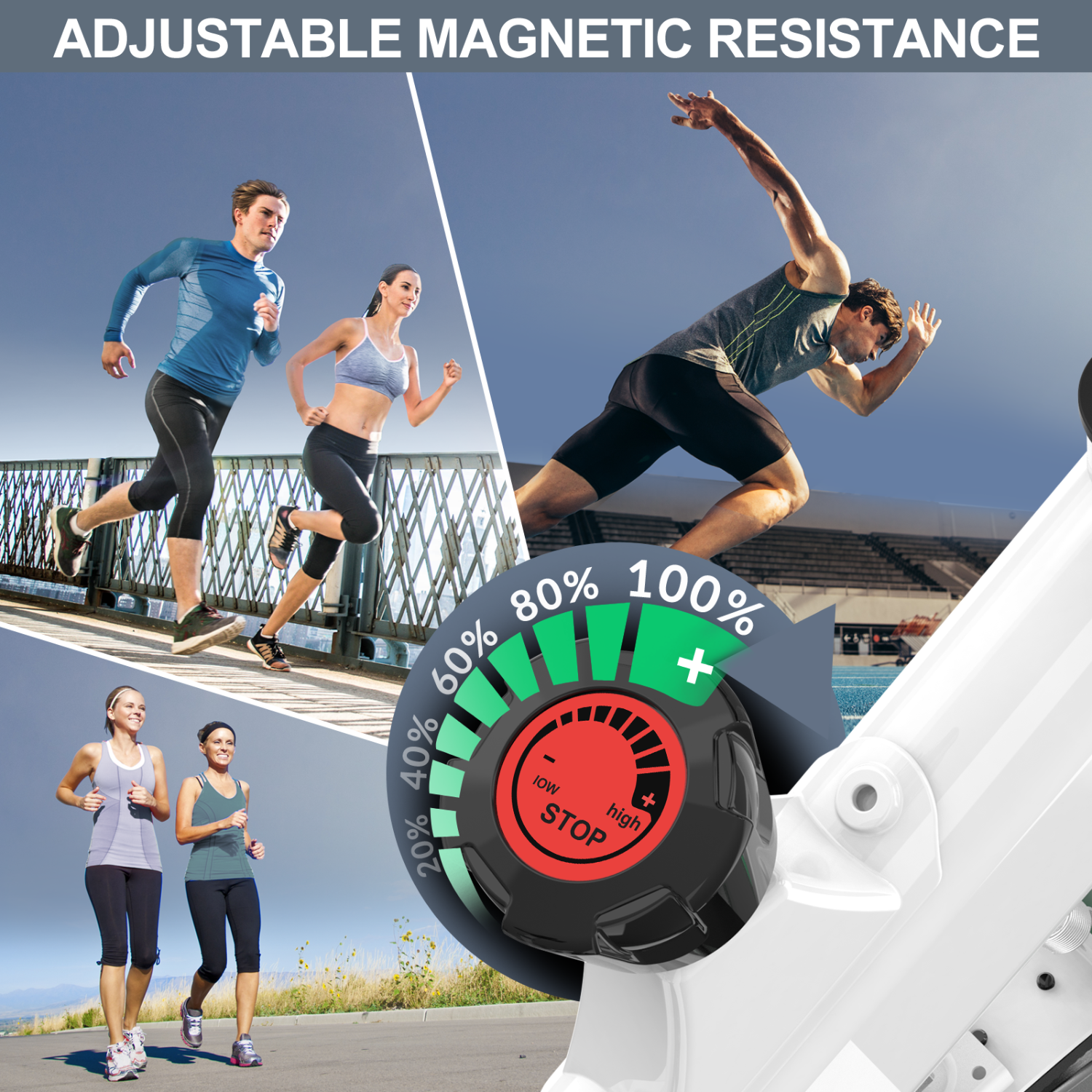 Micyox MX87 Exercise Bike Magnetic Resistance Indoor Cycling Bike | White