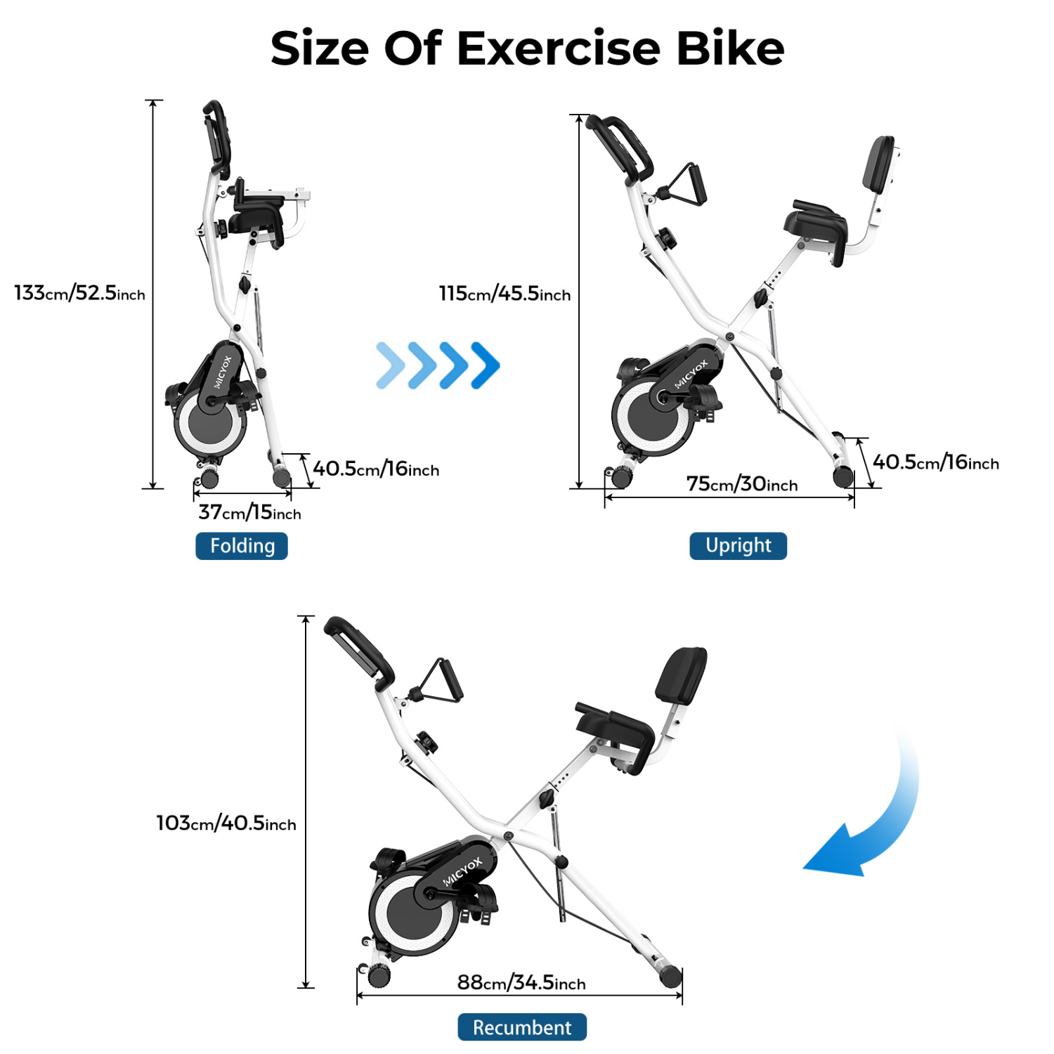Micyox MX711 Magnetic Foldable Indoor Cycling Bike
