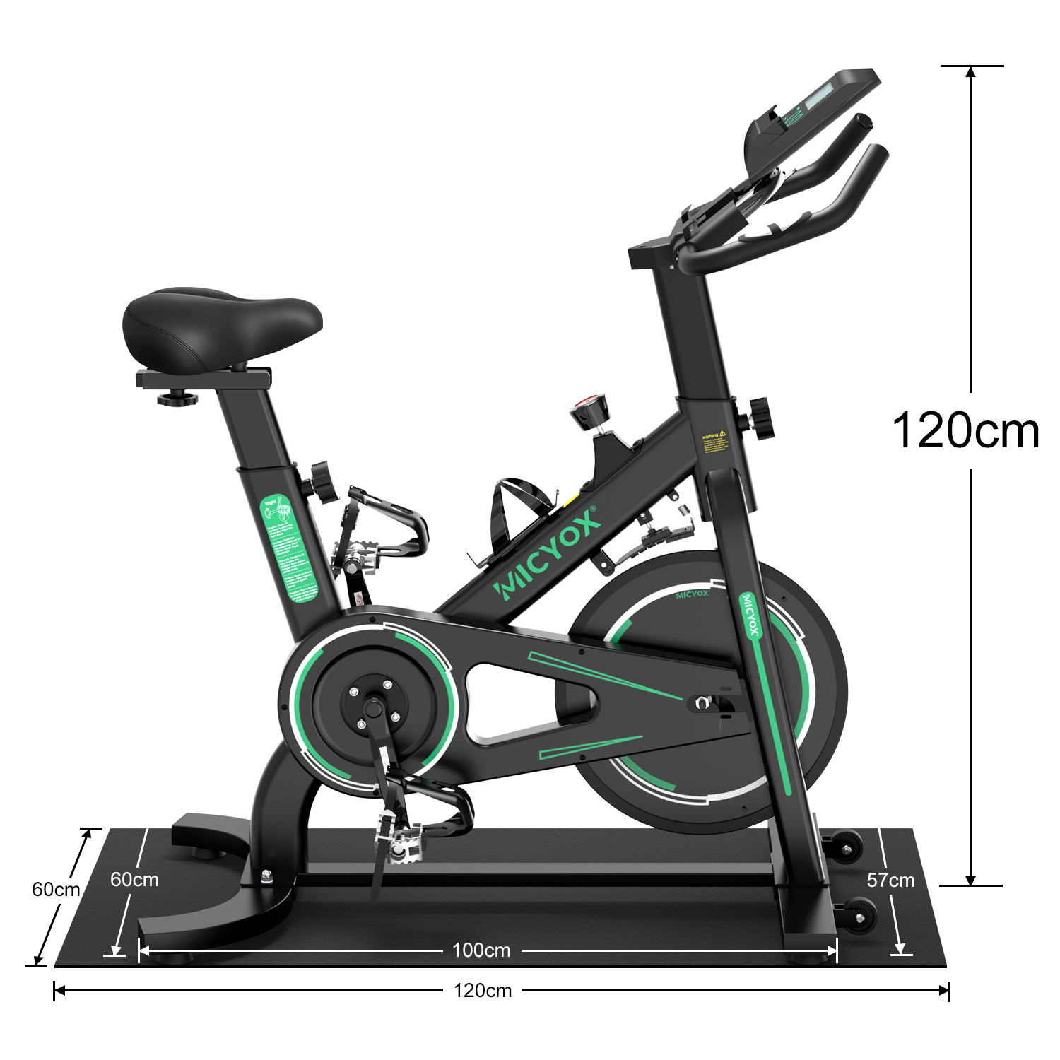 Micyox MX87 Exercise Bike Magnetic Resistance Indoor Cycling Bike | Black