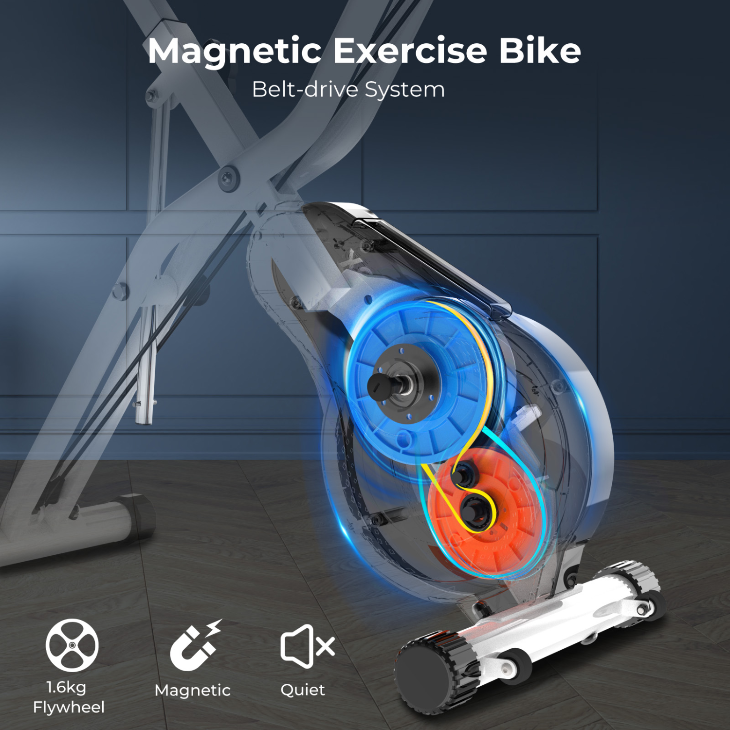Micyox MX711 Magnetic Foldable Indoor Cycling Bike