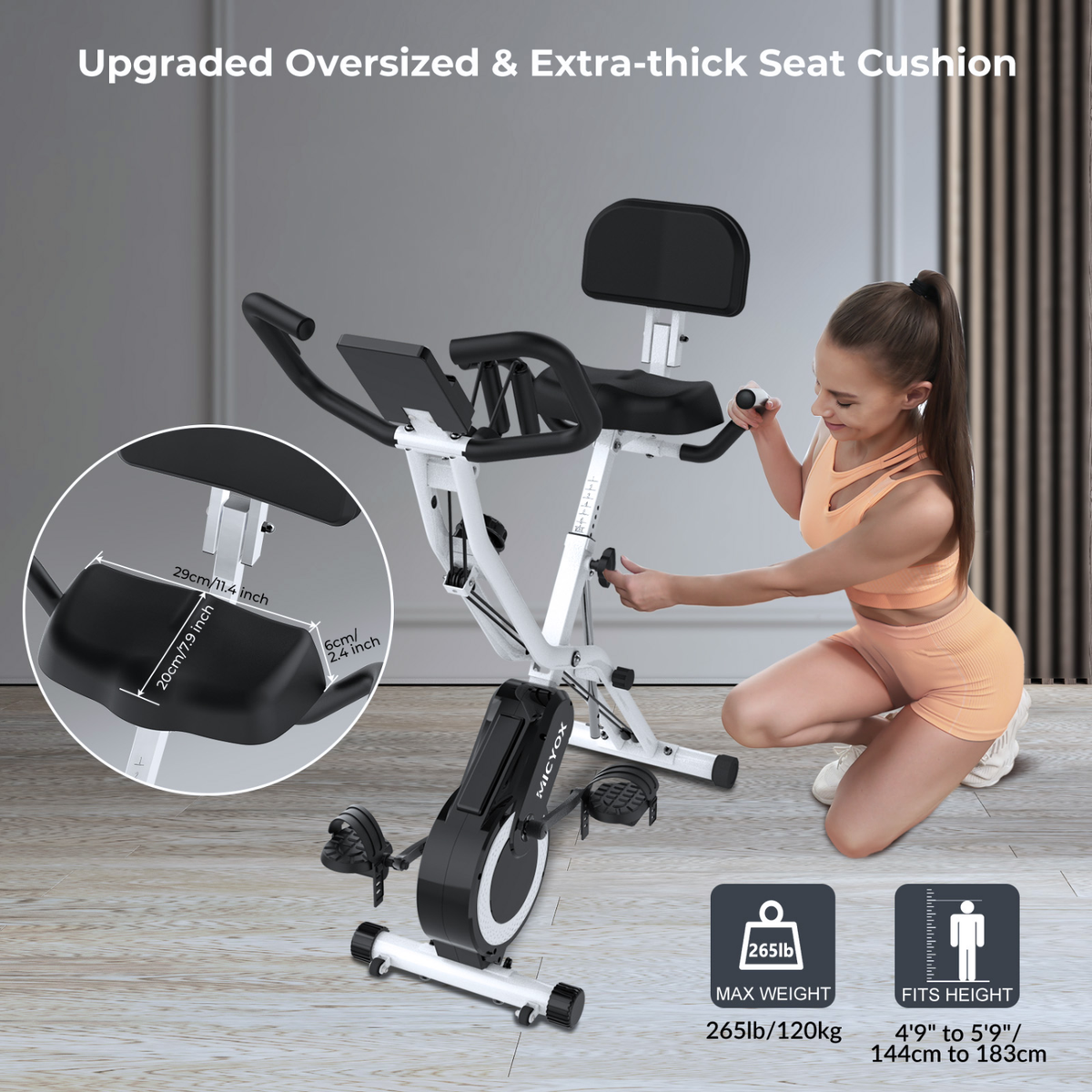 Micyox MX711 Magnetic Foldable Indoor Cycling Bike