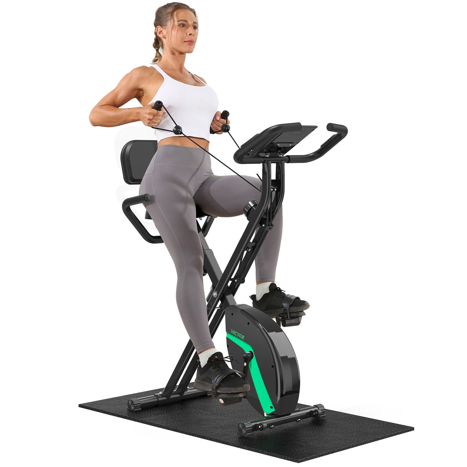 Micyox MX717 Magnetic Foldable Indoor Cycling Bike | Black